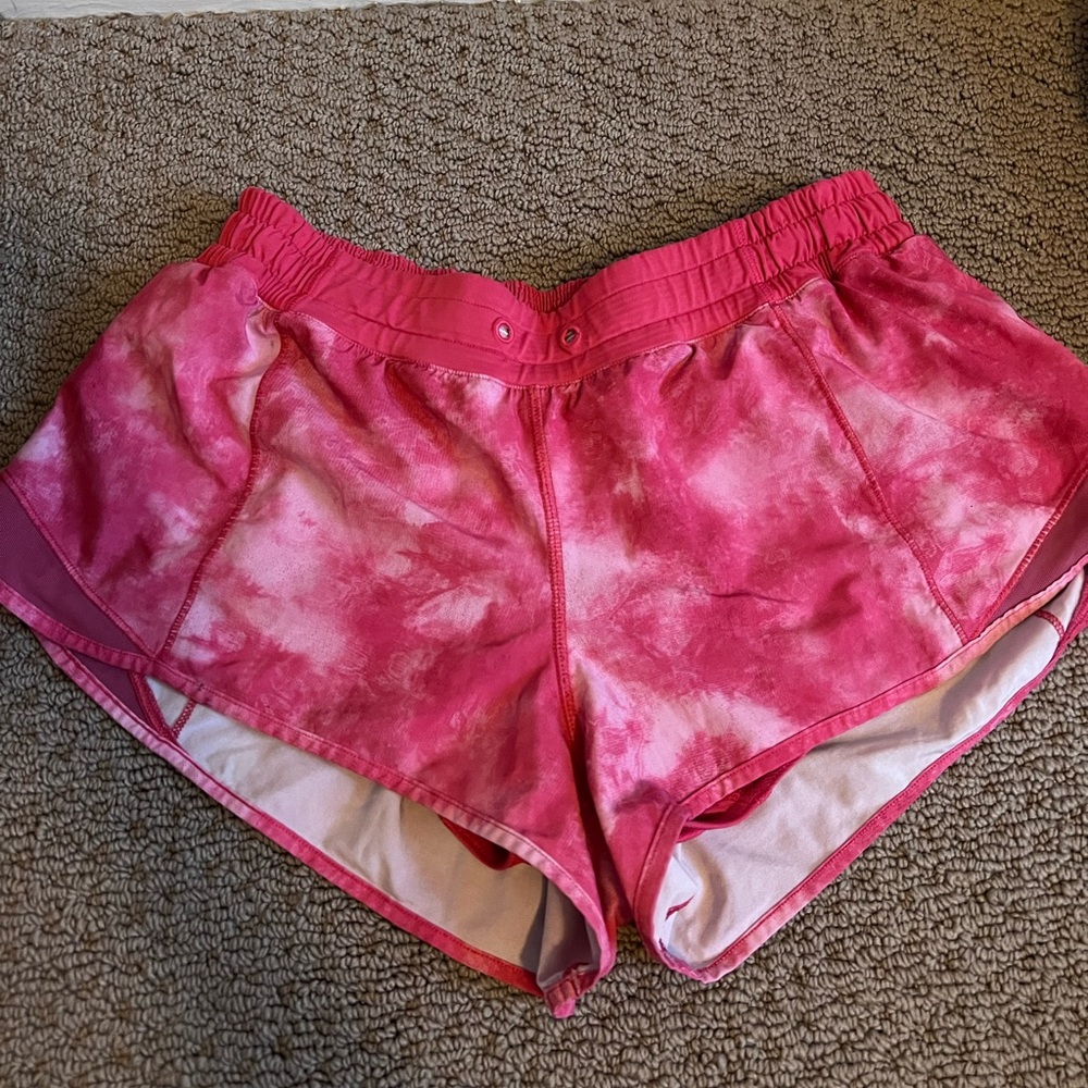 Lulu Lemon Pink Tie Dye Shorts